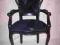 PIĘKNY Fotel dizajnerski-czarny-skóra