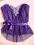 Fioletowy gorset grape 36 bralet cekiny styl romwe