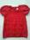 NEXT dzianinowa czerwona sukienka kulki 6-9, 74