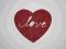 SCRAPworld TŁOCZONE SERCE Z NAPISEM LOVE