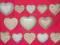 FIGURKI GIPSOWE Serca 13 sztuk