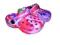 KLAPKI PIANKOWE SANDAŁKI RÓŻOWO-FIOLETOWE 27