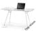 KOMPUTEROWE BIURKO B24 BIAŁE SZKŁO + MDF GDM