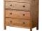 IKEA SKOGHALL Komoda 3 szuflady 78x86 cm BRĄZOWY