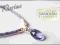 Swarovski bransoletka rzemyk fioletowy Tanzanite