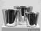 Komplet 3szt. doniczek/osłonek w kolorze srebrnym