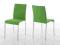 Krzesło Zielone Tkanina Chromowane Nogi a41107