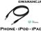 KABEL Jack 3,5mm - 3,5mm AUX MP3 /iPhone iPad iPod