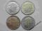 Lot 4 szt. monet 5 złotych Głowa Kobiety - srebro.