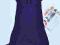 Świetna dzianinowa sukienka fiolet 134 140