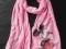 Disney różowy szalik szal chusta z MYSZKA MIKI :-)