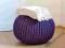 PUFA DZIERGANA PLECIONA ZE SZNURKA FIOLET OSTATNIA