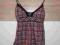 Granatowy top w kratkę goth gothic letni M
