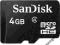 Sandisk MicroSD 4GB class 4 MicroSDHC NOWA GW FVAT