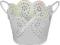 METALOWA Osłonka wiaderko Shabby Chic biała 77324