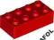 4AFOL 2x LEGO Red Brick 2x4 3001