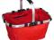 Kosz na zakupy na piknik do auta czerwony