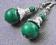 KOLCZYKI orientalne MALACHIT - 3 [K066]