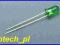 LED 5mm 50mcd ZIELONA matowa 10szt. (1192)