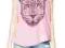 ZARA DZIANINOWY TOP Z TYGRYSEM -- S