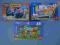 TREFL 3 razy puzzle po 30 szt jak nowe Kubus Bob