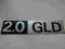 Emblemat znaczek 2.0 GLD
