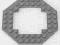 LEGO płytka ośmiokątna 10x10 ciemnoszara - 6063
