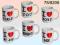 Kubek I love - 12 sztuk