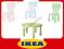 IKEA STOLIK MAMMUT OKRĄGŁY+ 2 KRZESŁA! NOWE KOLORY