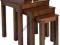 3 x STOLIK STOLIKI DREWNIANE ORZECH KAWOWE ZESTAW