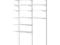 IKEA ALGOT Szyna ścienna/półki 132x40x196 cm BIAŁY