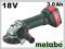 SZLIFIERKA KĄTOWA 12V 2x3,0Ah METABO W 18 LTX 125