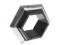 BERSHKA bransoleta geometric BLACK SILVER XXL NOWA
