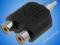 Przejście Adapter wtyk RCA - 2 gniazda RCA  1018#