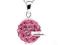 ZAWIESZKA SHAMBALLA SWAROVSKI 12 MM ROSE