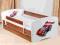 Łóżko dziecko szuflada materac 160/80 jasny orzech