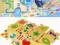 Drewniane PUZZLE Edukacyjne 2-Strony ALFABET CYFRY