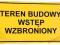 Tabliczka-tabliczki  __TEREN BUDOWY__ PCV 4mm