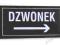 Tabliczka informacyjna z pcv 2mm DZWONEK 3 kolory
