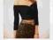 Nasty Gal Crop Top Impreza Karnawał Sexy Black XS