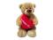 BEPPE Miś Jeff 20 cm z sercem KOCHAM CIĘ Wymiary