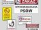 ZAKAZ wyprowadzania / wprowadzania psów 30x20cm