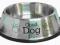 ZBO0094 MISKA DLA PSA SREBRNA Z WZOREM 16 cm 0,5 L