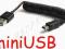 Kabel miniUSB - USB M-M mini spirala krótki Łódź