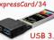 Karta kontroler 2x USB 3.0 Express Card 34 Łódź fv