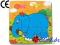Puzzle drewniane, sklejka 9 el. Słoń.Eco-Kids.CE