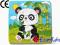Puzzle drewniane solidne 9 el. Panda.CE
