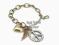 ZŁOTA CHANELKA Bransoletka zawieszki CHARMS