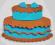 Scrapki TORT urodziny torcik 2szt