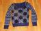 Piękny sweterek swetr emoi kokardki granatowy 9-10